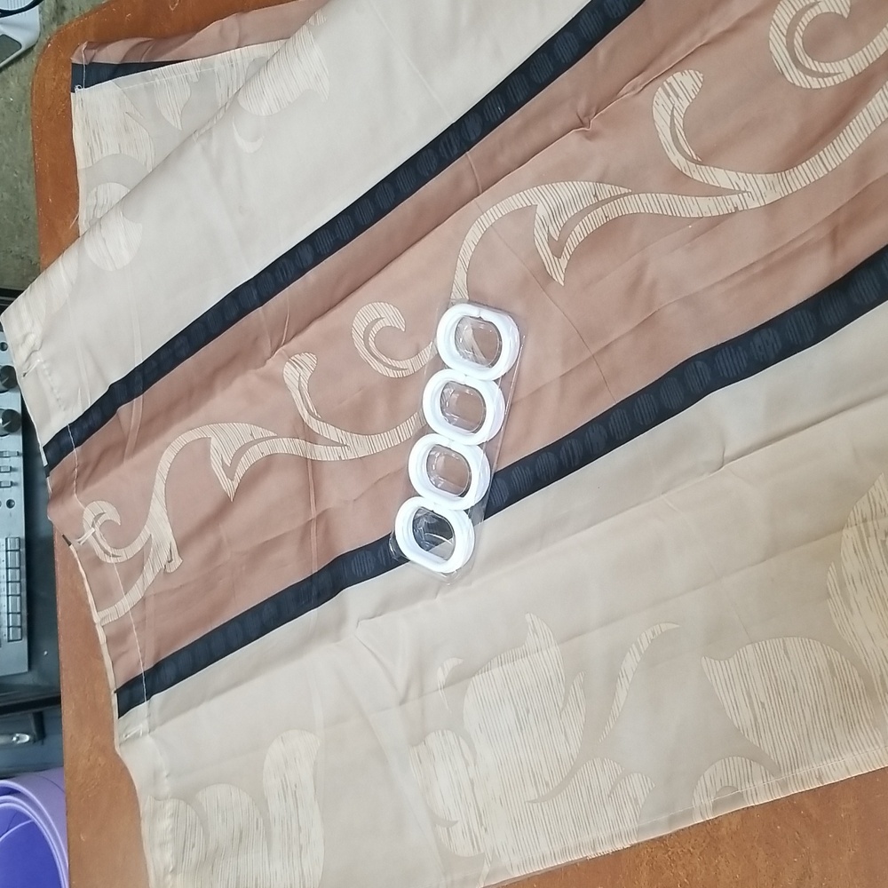 🖤SHOWER CURTAIN, STANDARD WITH HOOKS